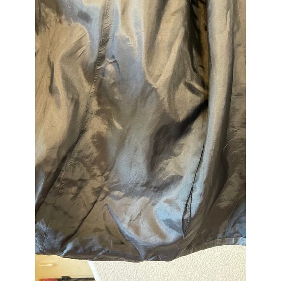 Avenue Soft Genuine Leather Black Collared Button Up Long Plus Size Jacket 22/24 - Picture 14 of 16